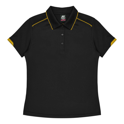 Hamilton Womens Polos Black Gold